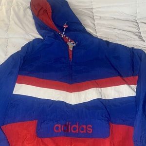 Vintage adidas pullover windbreaker jacket